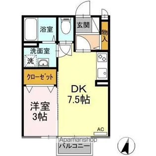 エクセルタムラ B【2階】の間取り