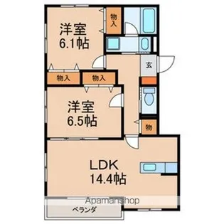 カスティージョA【3階】の間取り