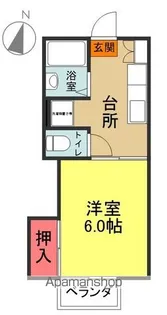 スカイハイム【205号室】の間取り
