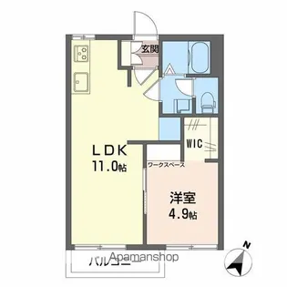 月ケ丘ハイツ【2階】の間取り