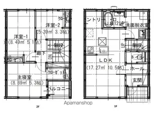 GARDEN VILLAGE前原北【B3号室】の間取り