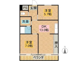 グリュックリヒ・ファミーリエ【303号室】の間取り
