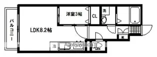 リアーレ荒巻神明【1階】の間取り