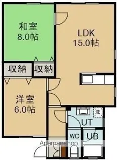 プラドール大川【105号室】の間取り