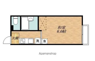 メロディーハイツ【2-C号室】の間取り