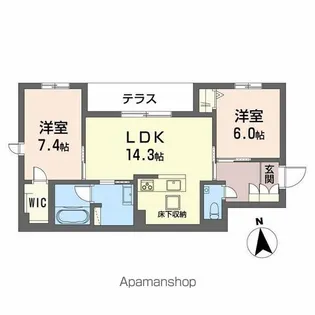 輝 阪南町【1階】の間取り