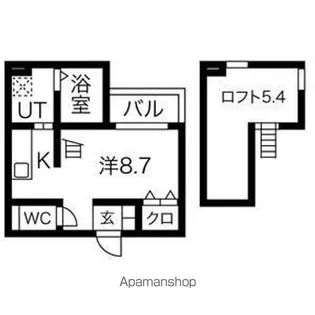 LUCK【203号室】の間取り
