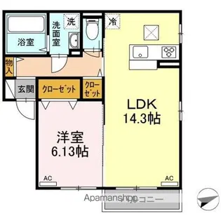 ロイル居能町【1階】の間取り