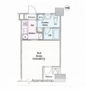 デザイナーズブラウンの部屋クォーツマンション【8階】の間取り