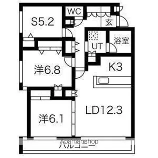 SーRESIDENCE桑園【2階】の間取り