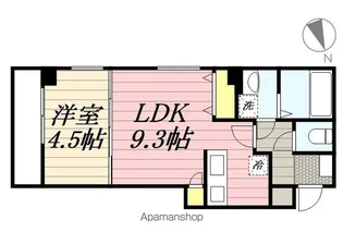 ベルオーブ大久保【1階】の間取り