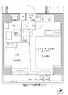 RELUXIA伊勢佐木長者町【4階】の間取り