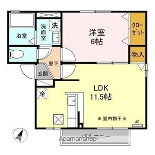 C.F HEIGHTS J【1階】の間取り