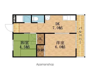 ラフォーレつるみ【4階】の間取り