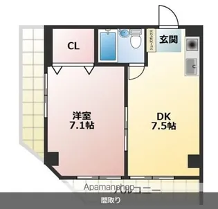 高畑ビル【302号室】の間取り