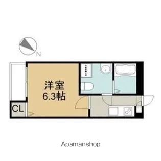 ミモザ矢田【1階】の間取り