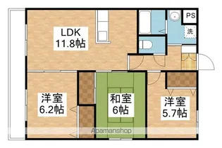 フォルスト向陽【2階】の間取り