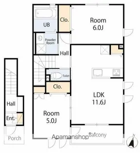 サウスサンド【207号室】の間取り