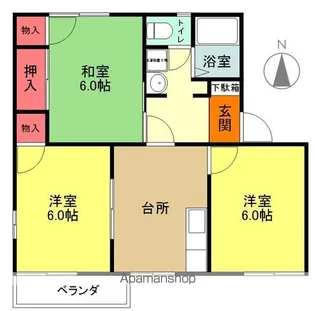 ビーハイヴ【202号室】の間取り