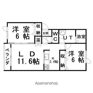 コーポSALO【2階】の間取り