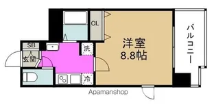 レジデンス中之島【6階】の間取り
