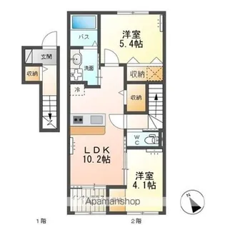 CRAIS(クレイズ)B【203号室】の間取り