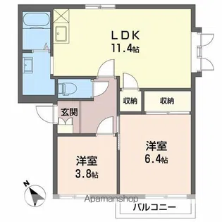 コーポマリ【1階】の間取り