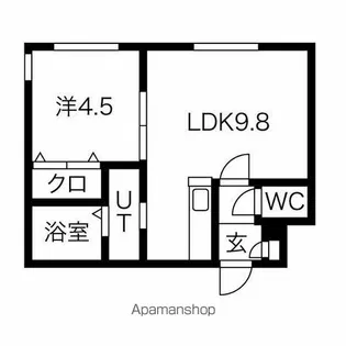 ING南8条【2階】の間取り