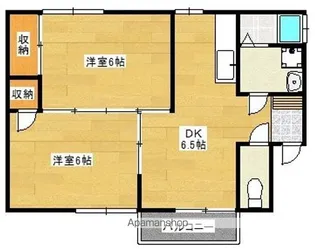 四王寺ハイツ【201号室】の間取り