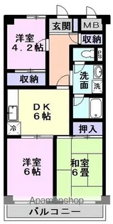 ジュネシオンMITSURU【6階】の間取り