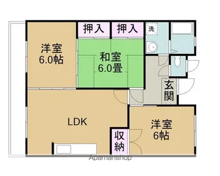 とみたハイツ【1階】の間取り