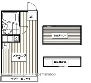 ニューハイム阿佐ヶ谷【103号室】の間取り