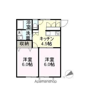 ハイツトウメキ【2-B号室】の間取り
