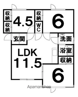 ラグジュリータウンB棟【201号室】の間取り