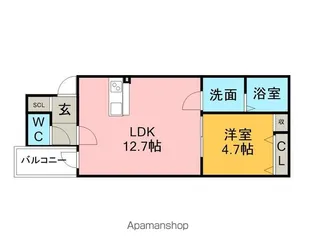 CELENEST東刈谷【102号室】の間取り