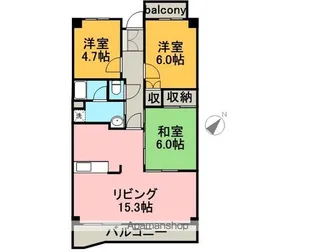 マーブル幸ヶ丘【5階】の間取り