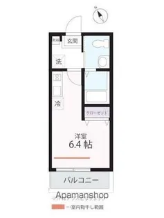 ハーミットクラブハウスジラユ【105号室】の間取り