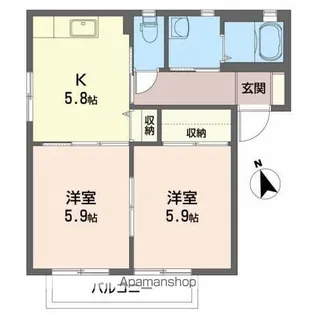 シャーメゾンKATO・Ⅱ【2階】の間取り