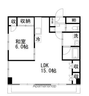 シティファイブB棟【3階】の間取り