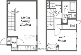 ユーレジデンス下北沢【1階】の間取り