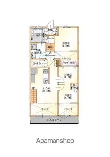 RIANNA香椎駅東【2階】の間取り