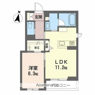 COEURMAISON内方【3階】の間取り