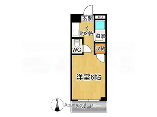 アテイン朱雀【106号室】の間取り