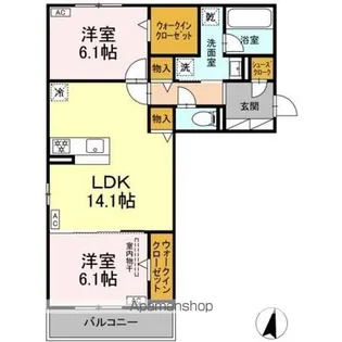 プルミエラムール【1階】の間取り