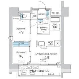 デュオフラッツ今池フレナ【2階】の間取り