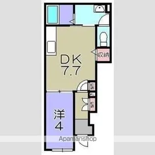 グッドライフステージ中小路【105号室】の間取り