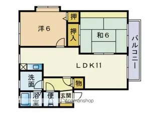 ベルヴィ立花A棟【101号室】の間取り