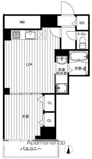 パレスシンシア江東橋【14階】の間取り