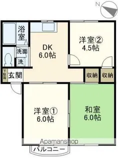 コーポサンメール【1階】の間取り