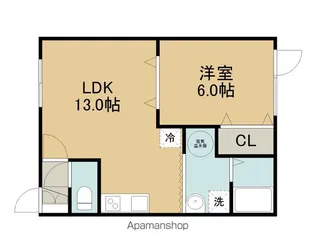 コーポフレンドⅢ【103号室】の間取り